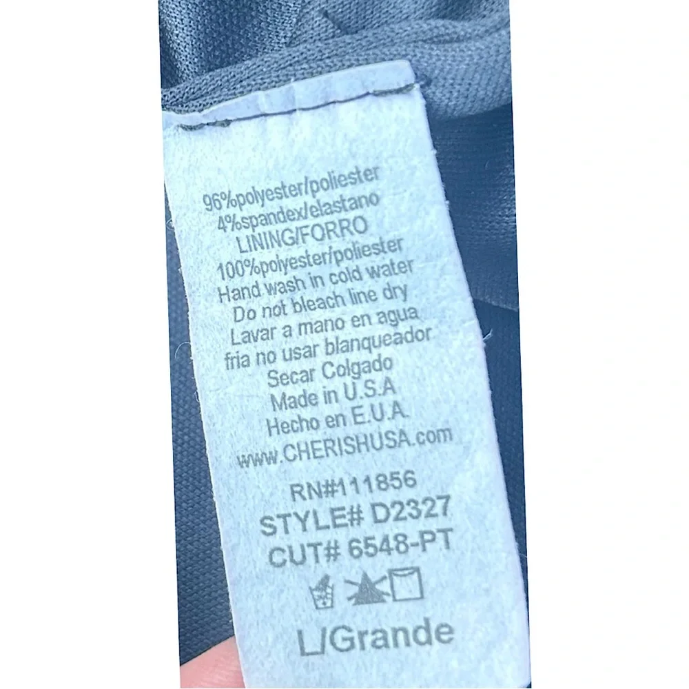 Sz L-cherish brand black dress with bubble skirt - Picture 4 of 6